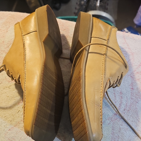 Men's Classic Lace-Up Square-Toe Leather Shoes - Tan - Picture 2 of 6